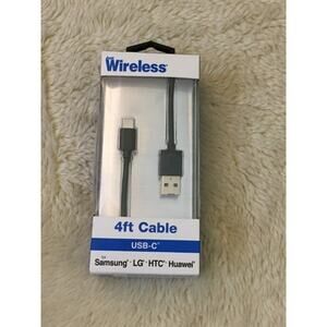Just Wireless 4ft TPU Type-C to USB-A Cable - Black